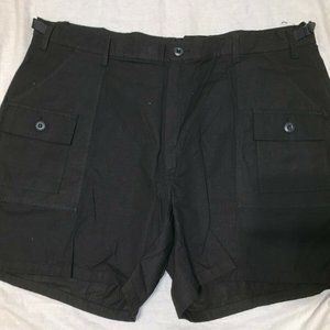 MENS BLACK TRU-SPEC 100% COTTON CARGO SHORTS NIGHT OPS HOT WX TACTICAL